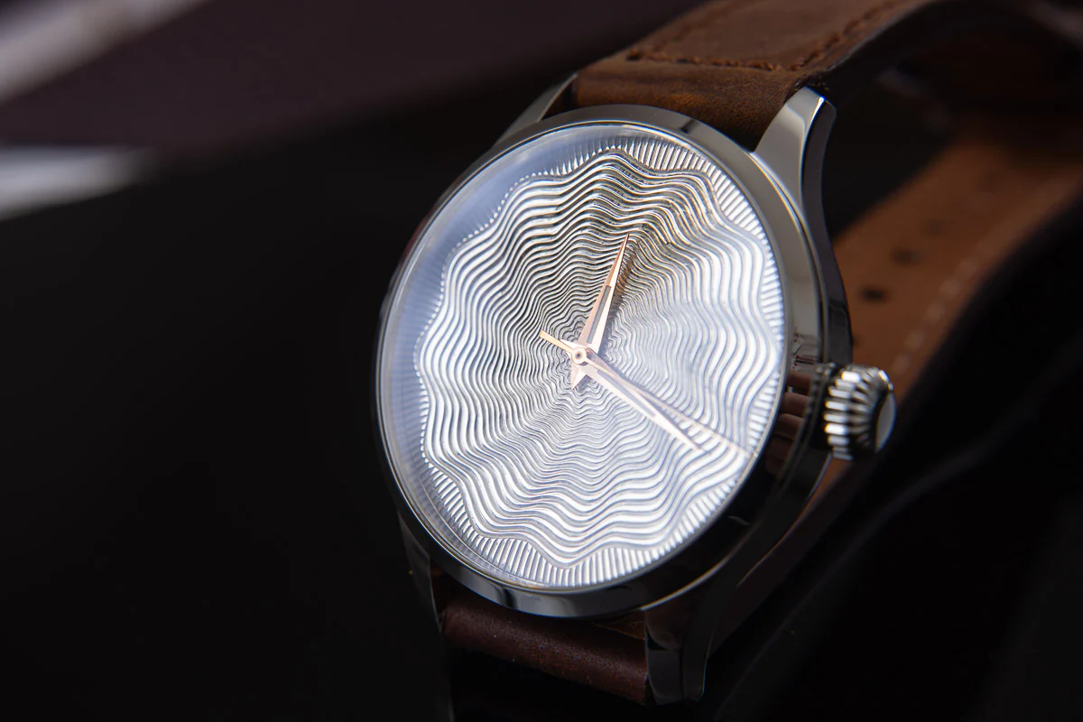 trenyo Tidal Free-hand Guilloche dial with 925 silver thumbnail 2
