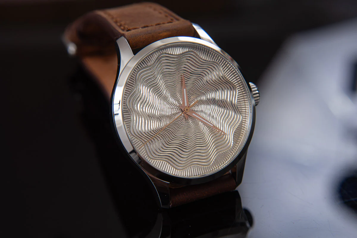 trenyo Tidal Free-hand Guilloche dial with 925 silver thumbnail 3