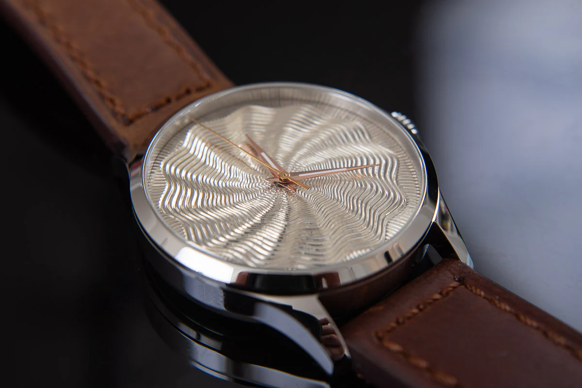 trenyo Tidal Free-hand Guilloche dial with 925 silver thumbnail 4