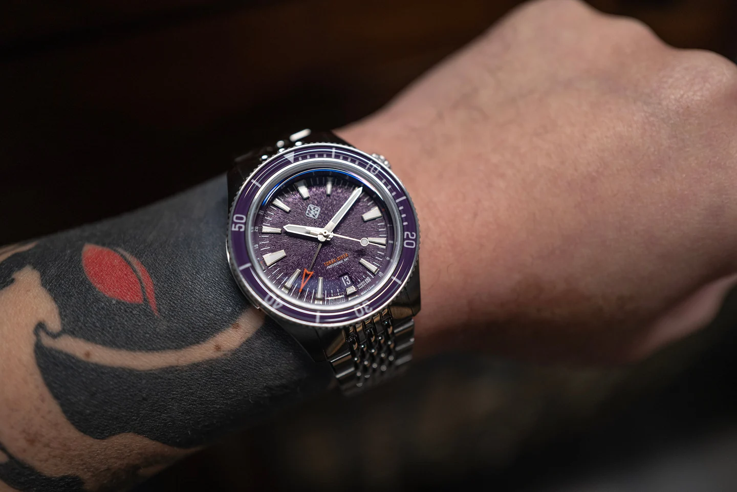 Steel Torsk-Diver Pro GMT 39 -Raven Purple