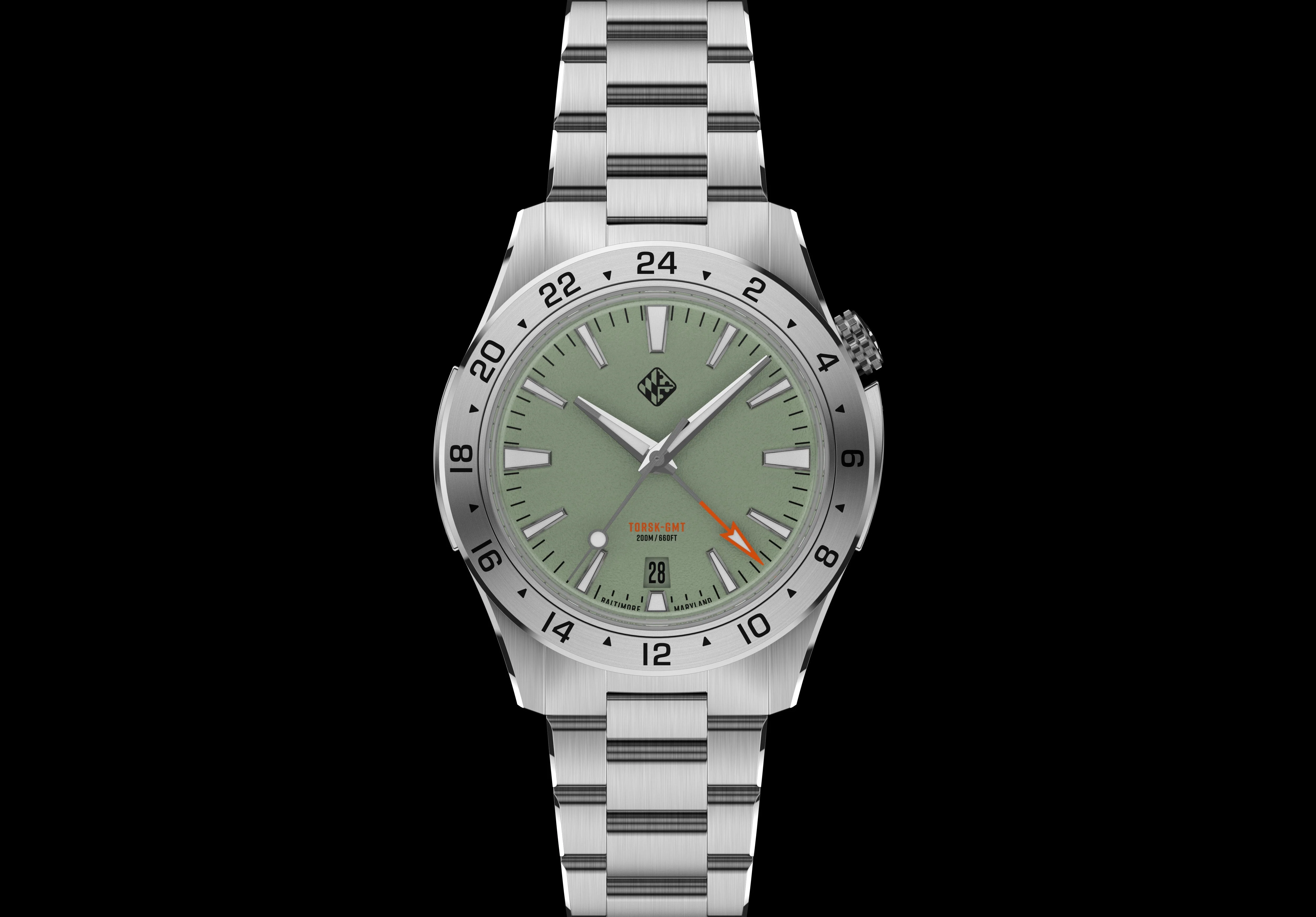 Steel Torsk GMT 39 Pastel Series - Olive Green