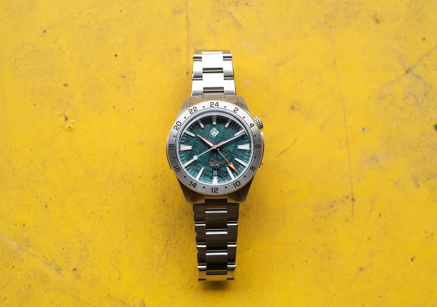 Steel Torsk GMT 39 - Teal Meteorite