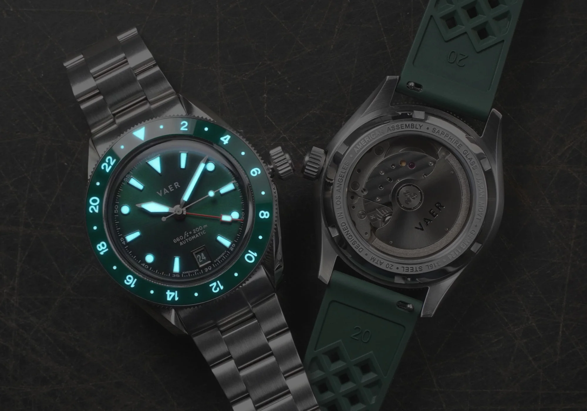 G5 Meridian Green GMT - 39mm USA thumbnail 2