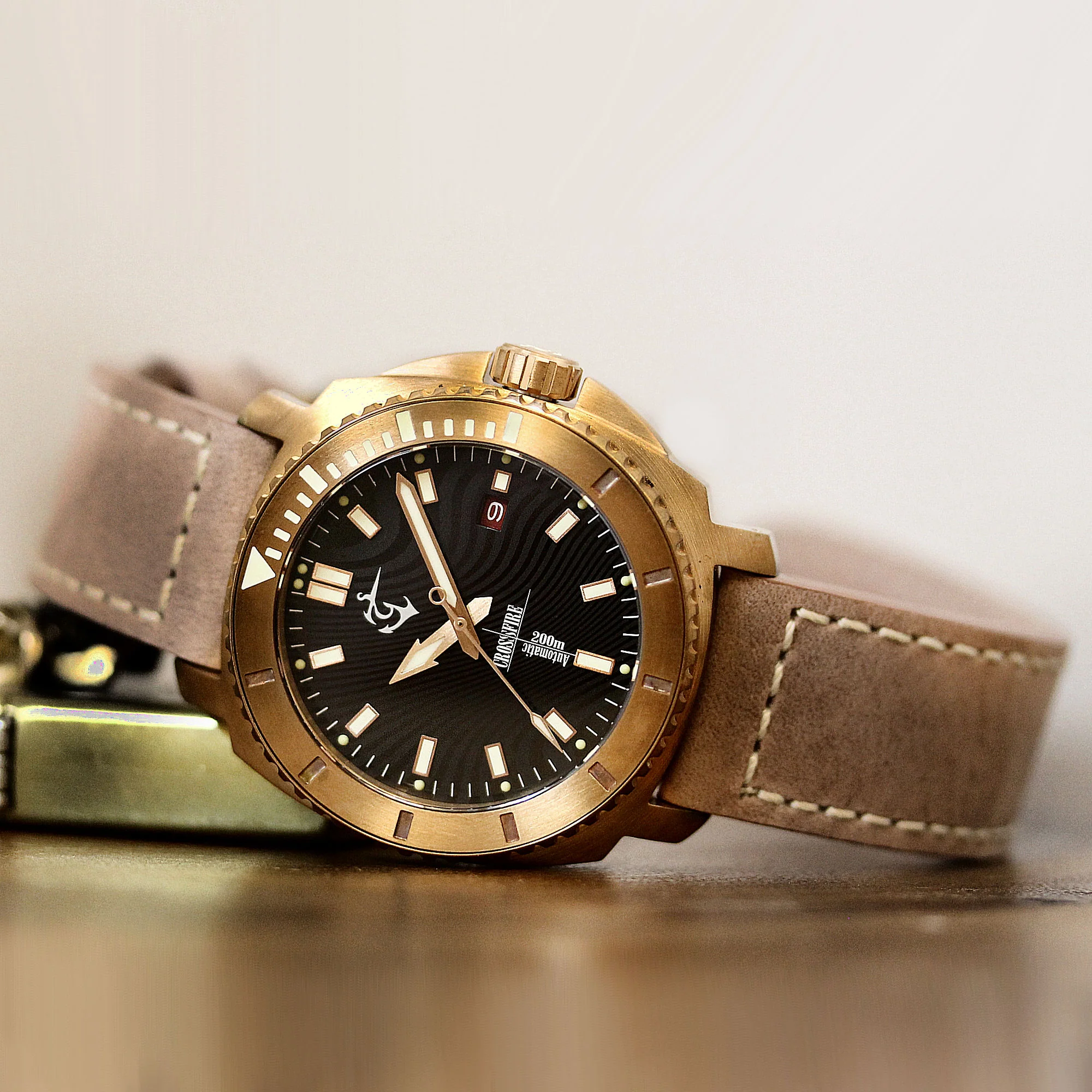 Bronze Crossfire - Black Damasteel Dial thumbnail 2