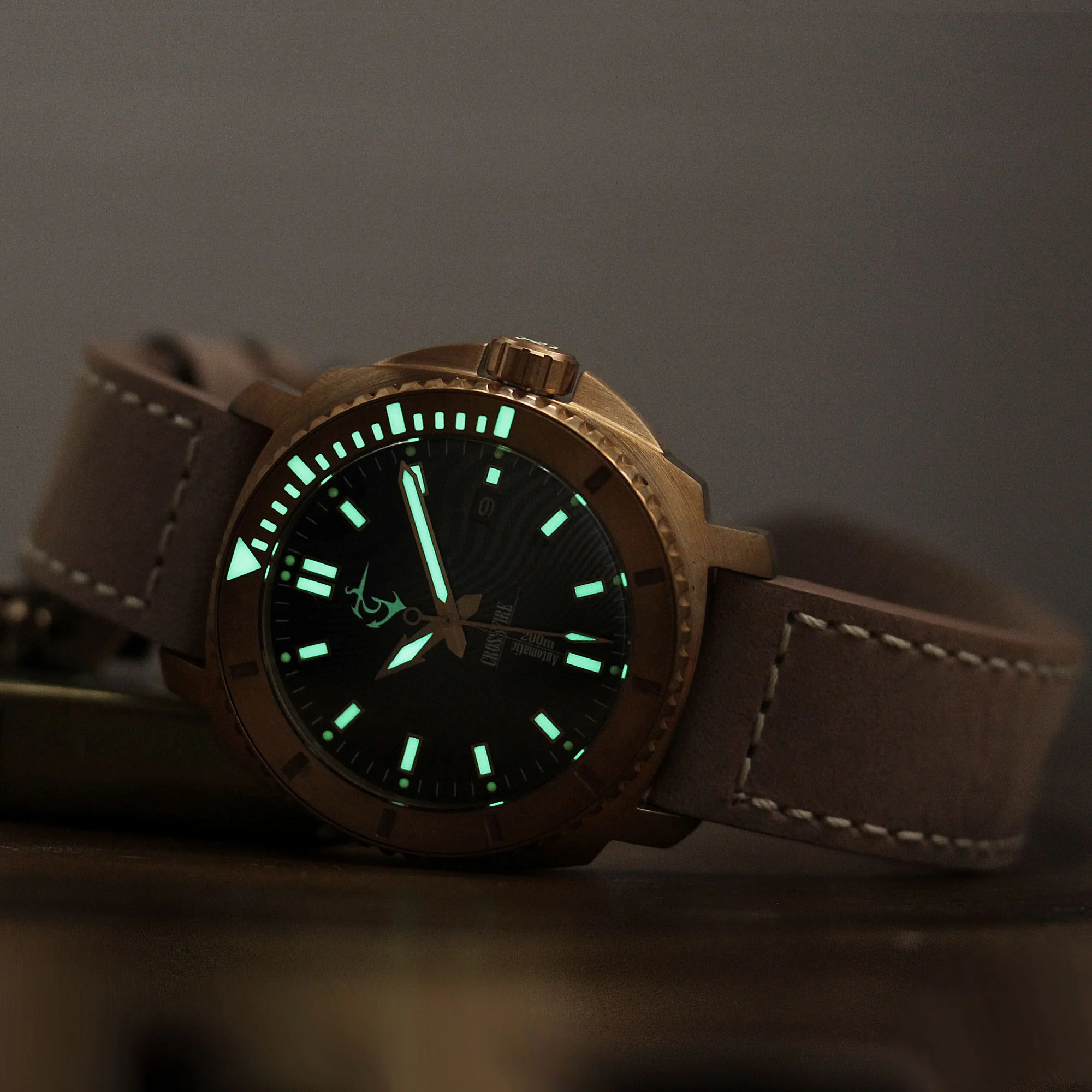 Bronze Crossfire - Black Damasteel Dial thumbnail 3