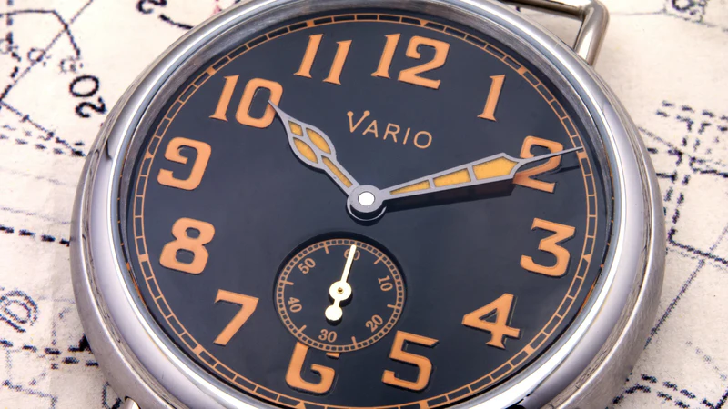 Vario 1918 Trench Black Dial with Orange Lume Watch thumbnail 2