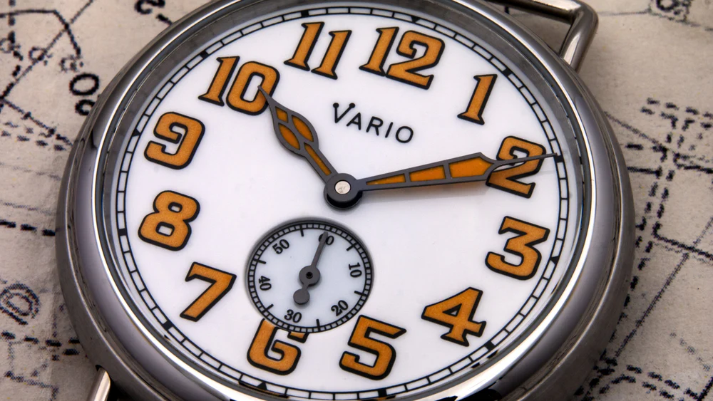Vario 1918 Trench White Dial with Orange Lume Watch thumbnail 2