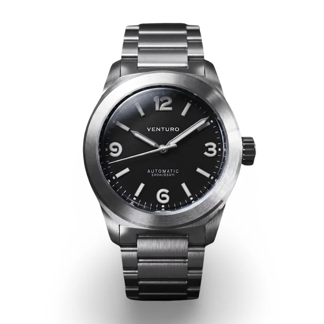 VENTURO Field Watch - Black Dial Blue Lume