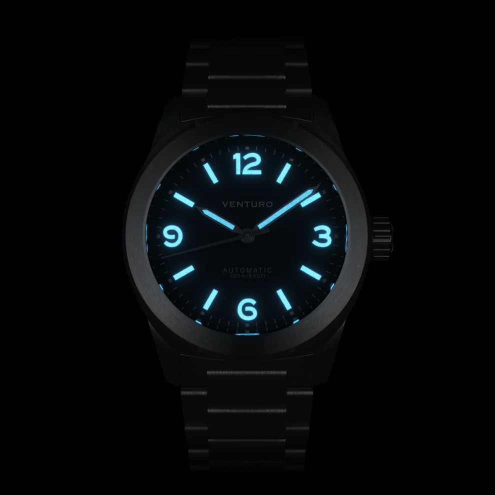 VENTURO Field Watch - Black Dial Blue Lume thumbnail 2