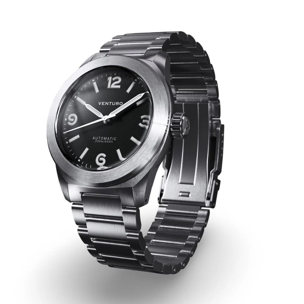 VENTURO Field Watch - Black Dial Blue Lume thumbnail 4
