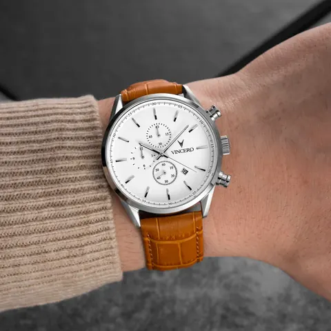 The Chrono S 40Mm Silver Tan