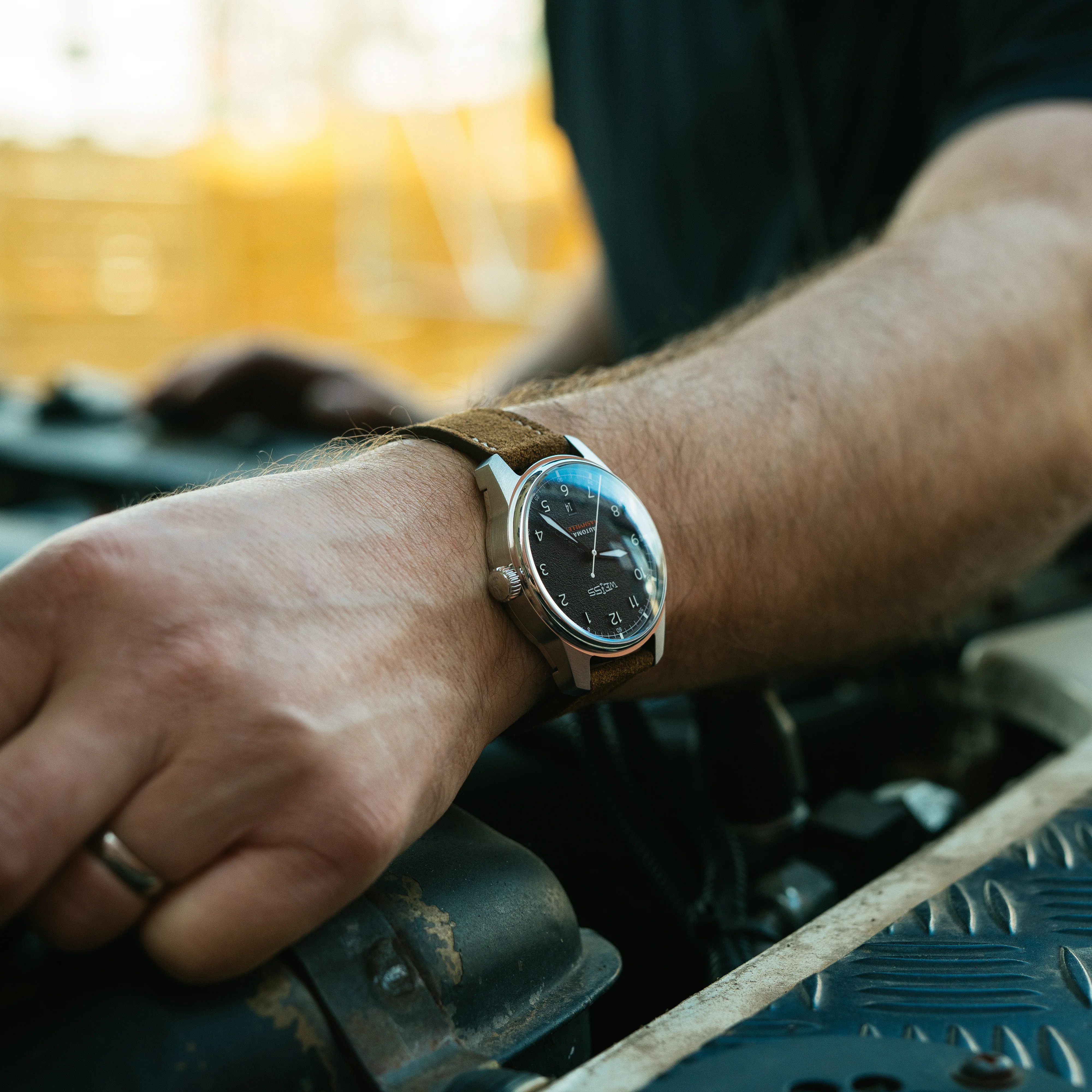 *Limited Edition* 42mm Automatic Standard Issue Field Watch with Date: Textured Black Dial thumbnail 3