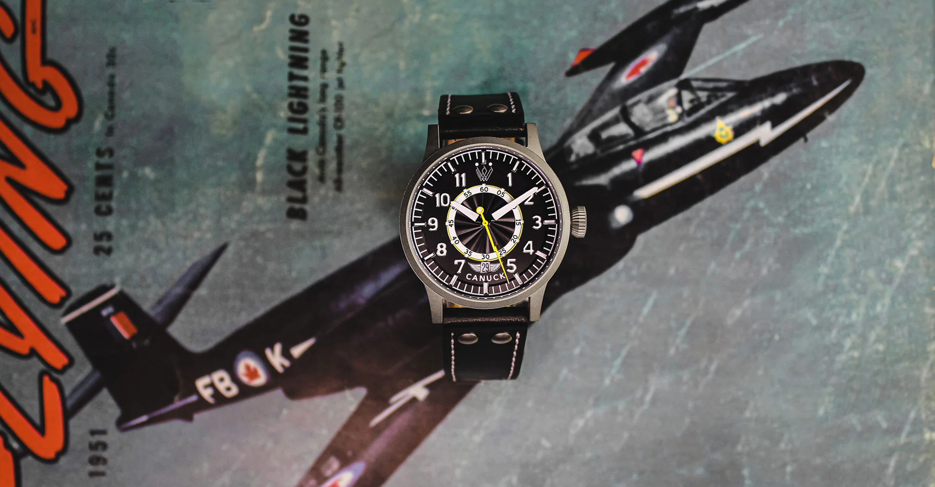 Canuck Pilot Watch - 43mm MK I Black thumbnail 2