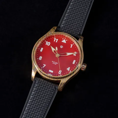 Anniversary Flieger  Mokume Gane & Orange Agate (NH38A No-date)  40 mm