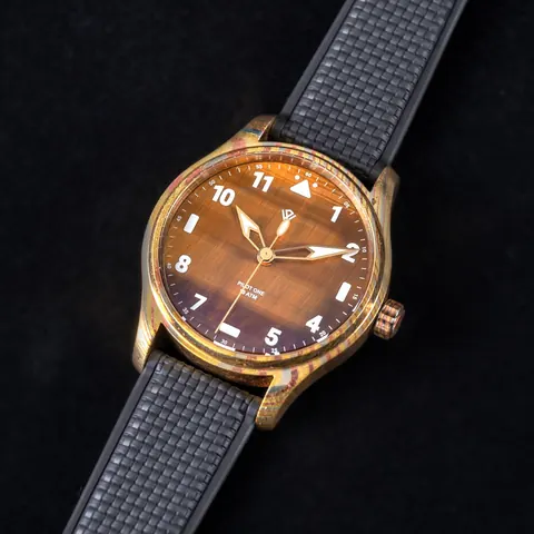 Anniversary Flieger  Mokume Gane & Tiger Eye (NH38A No-date)  40 mm
