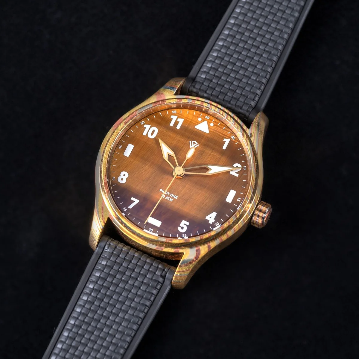 Anniversary Flieger Mokume Gane & Tiger Eye (NH38A No-date) 40 mm selected view