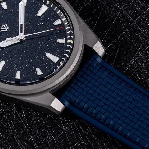 Basilea Dark Blue Aventurine  Grade 5 Titanium, 39 mm