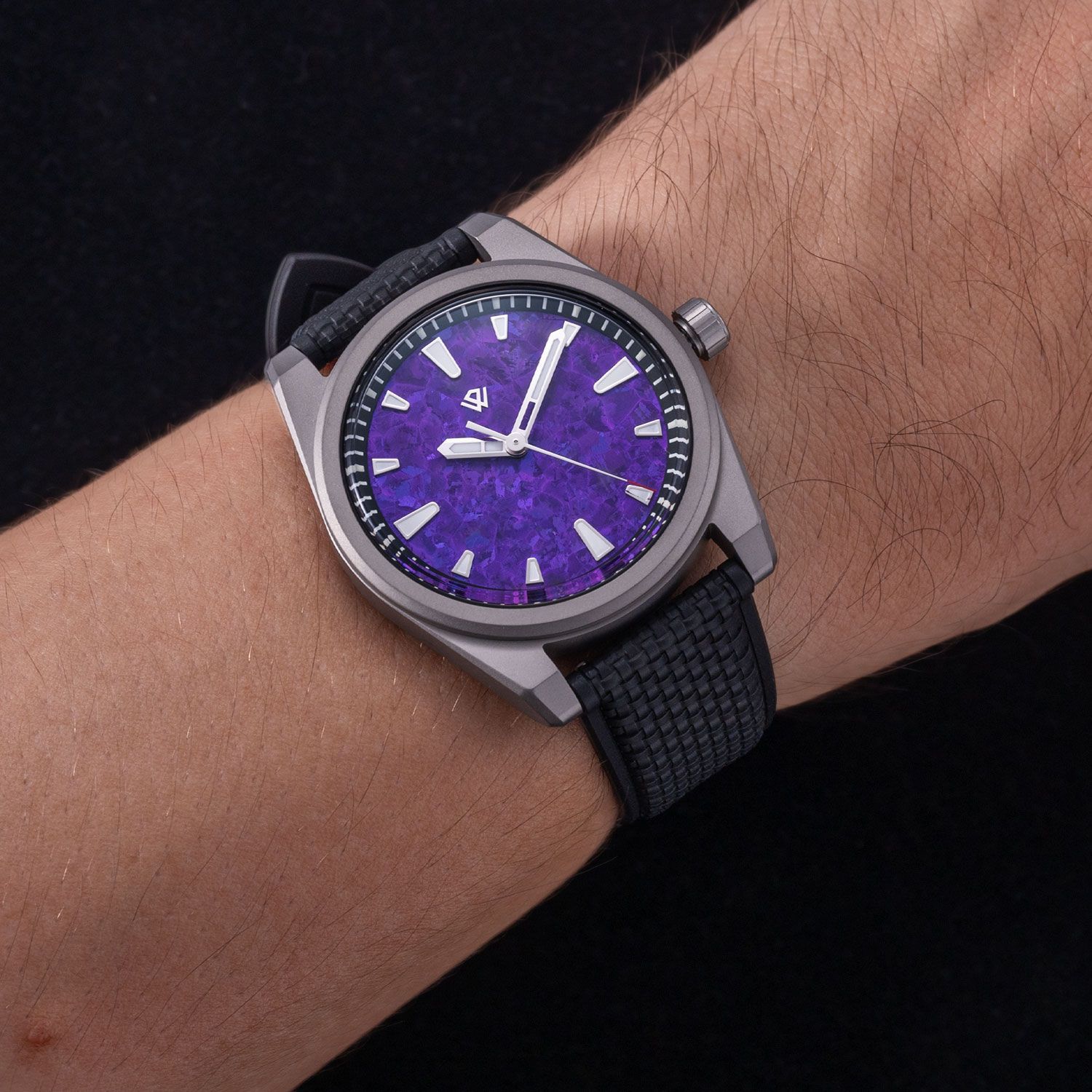 Basilea Purple Crystallized Titanium  Grade 5 Titanium, 39 mm thumbnail 2