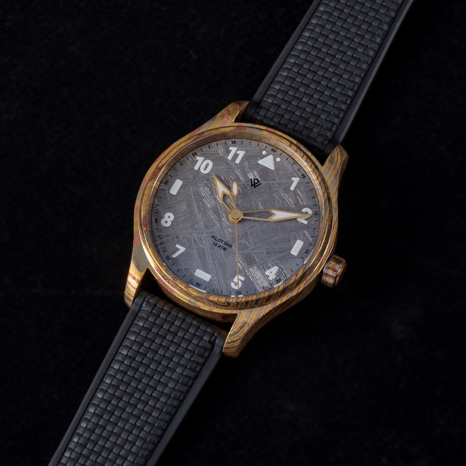 US STOCK Flieger Mokume Gane & Meteorite (NH38A No-date) 40 mm