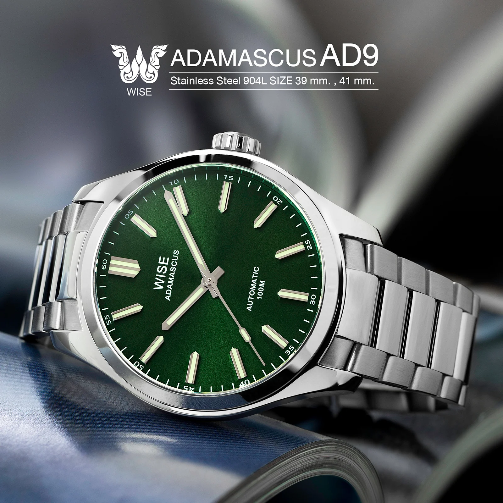 ADAMASCUS AD941 Stainless 904L (39, 41 mm.) thumbnail 2