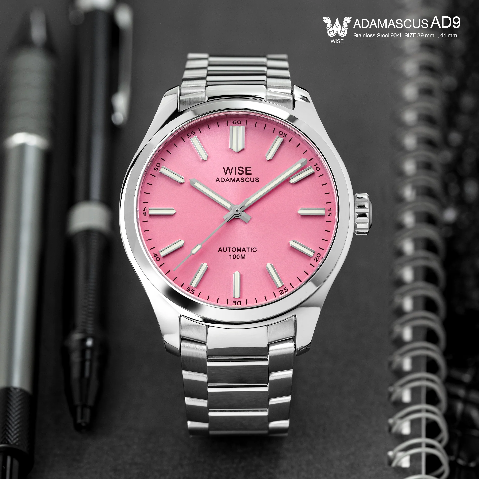 ADAMASCUS AD980 Stainless 904L (39 mm.) thumbnail 2