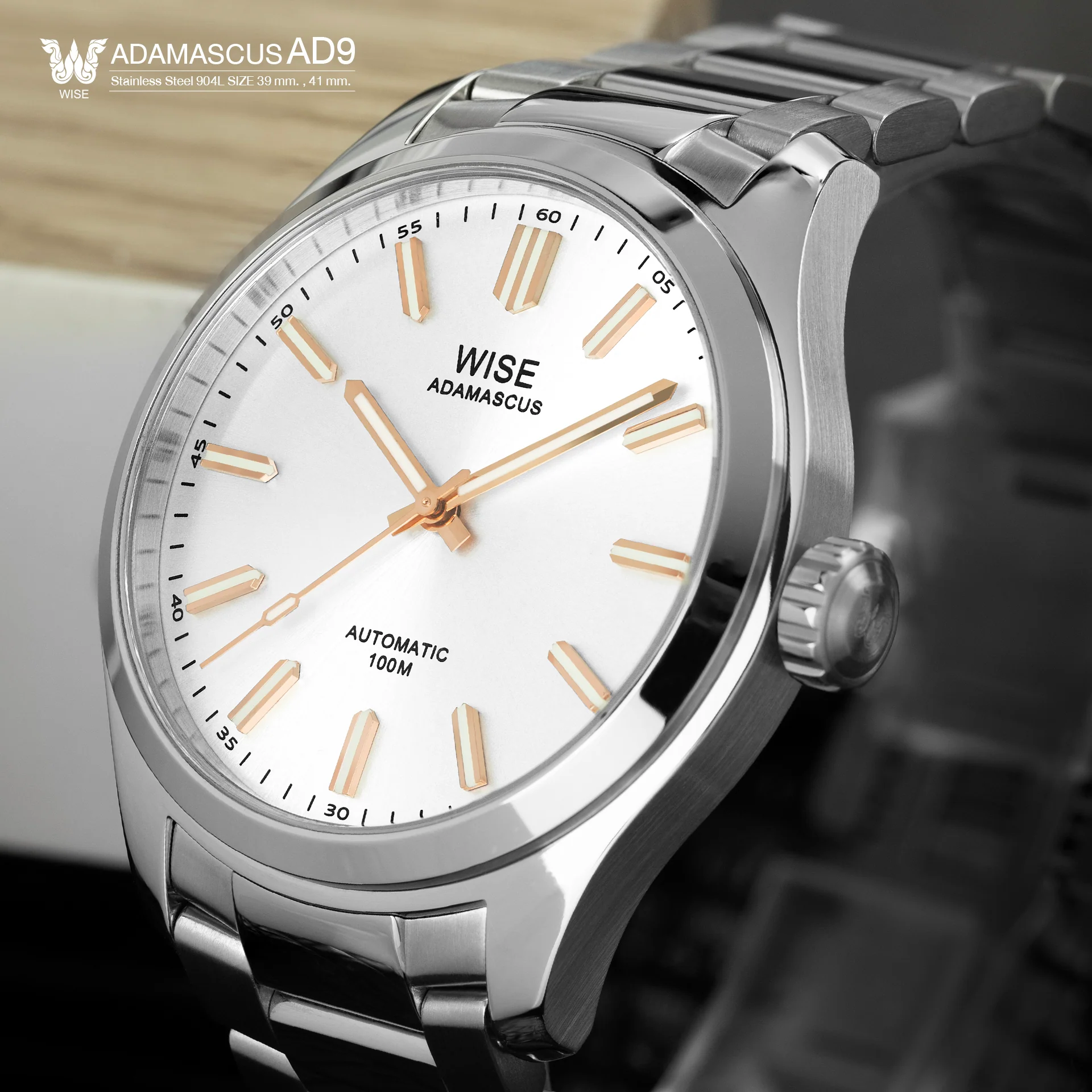 ADAMASCUS AD990 Stainless 904L (39, 41 mm.) thumbnail 3