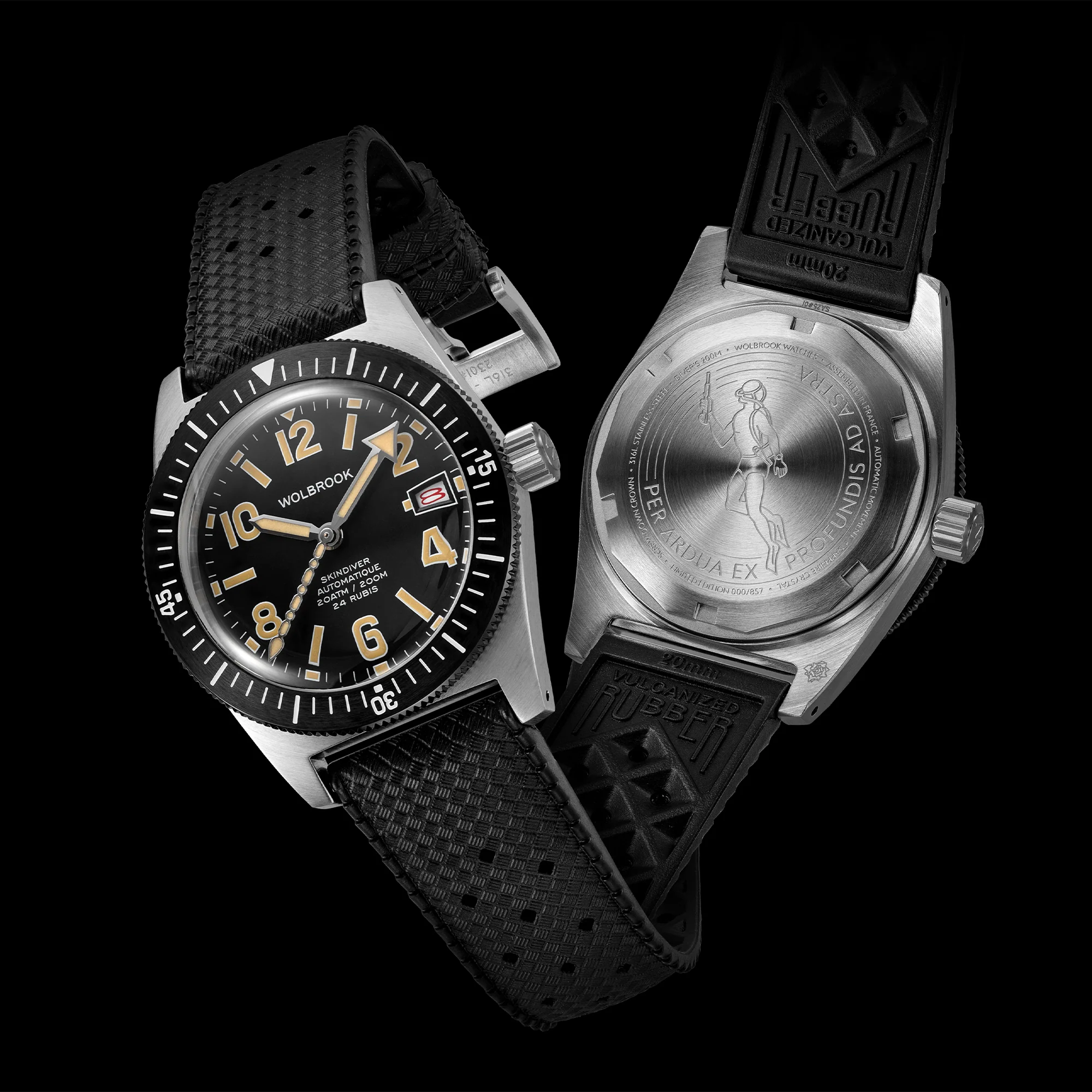Skindiver Automatic 38 mm Even Numerals Dive Watch - Cédric Dodane Edition thumbnail 3