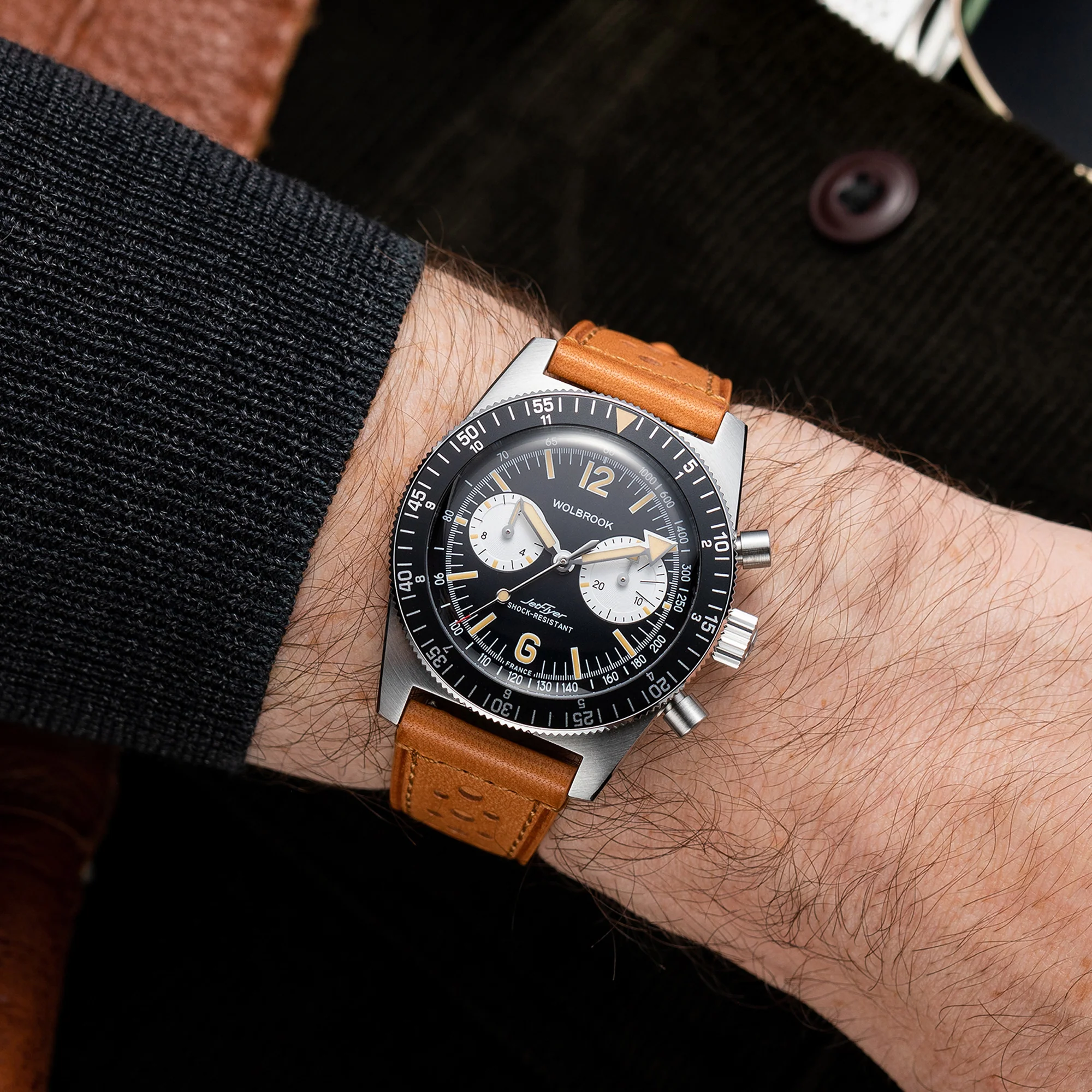 JetFlyer Automatic Chronograph - Reverse Panda Vintage thumbnail 2
