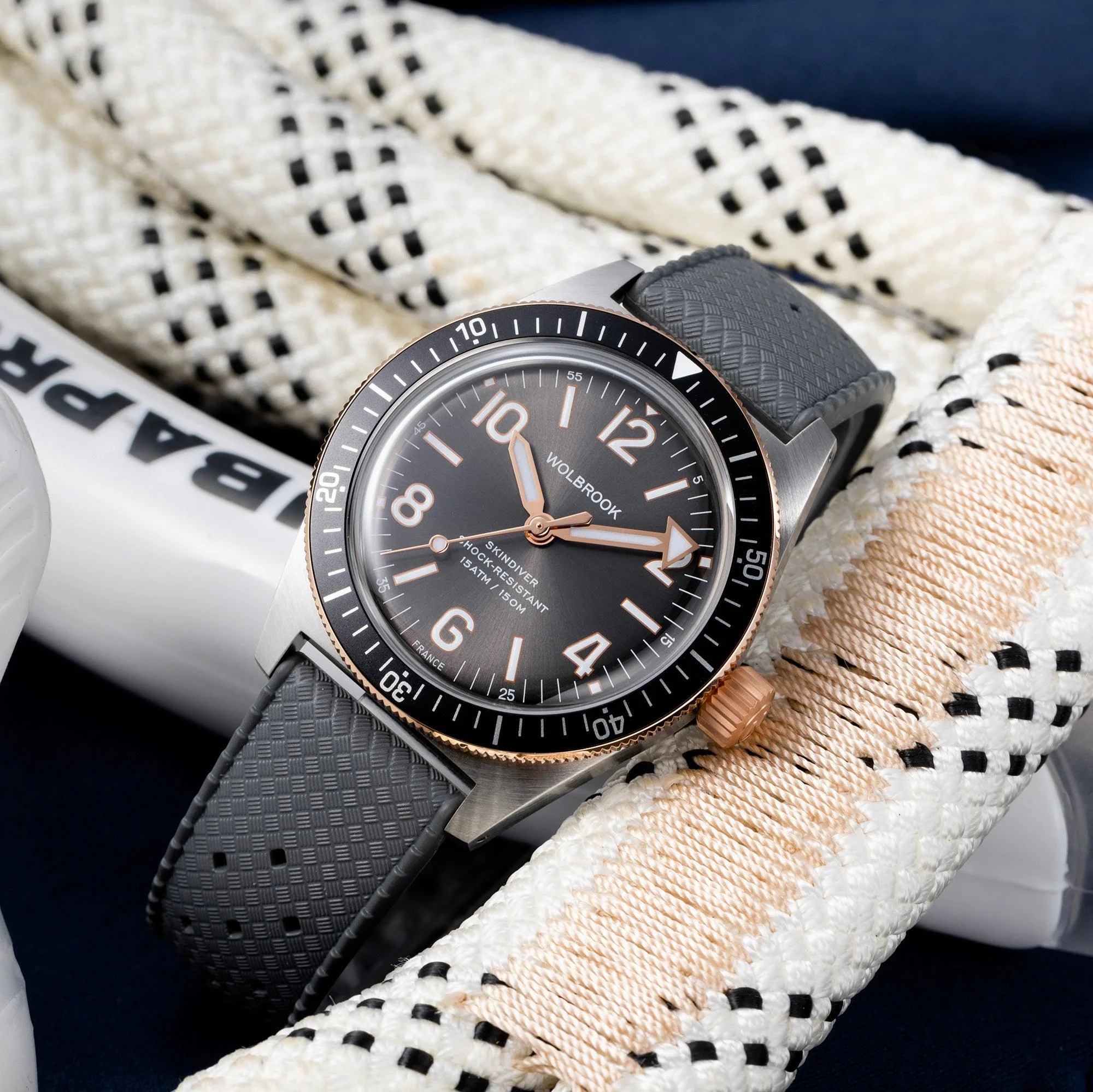 Skindiver Automatic Watch Two-Tone Grey Sunray