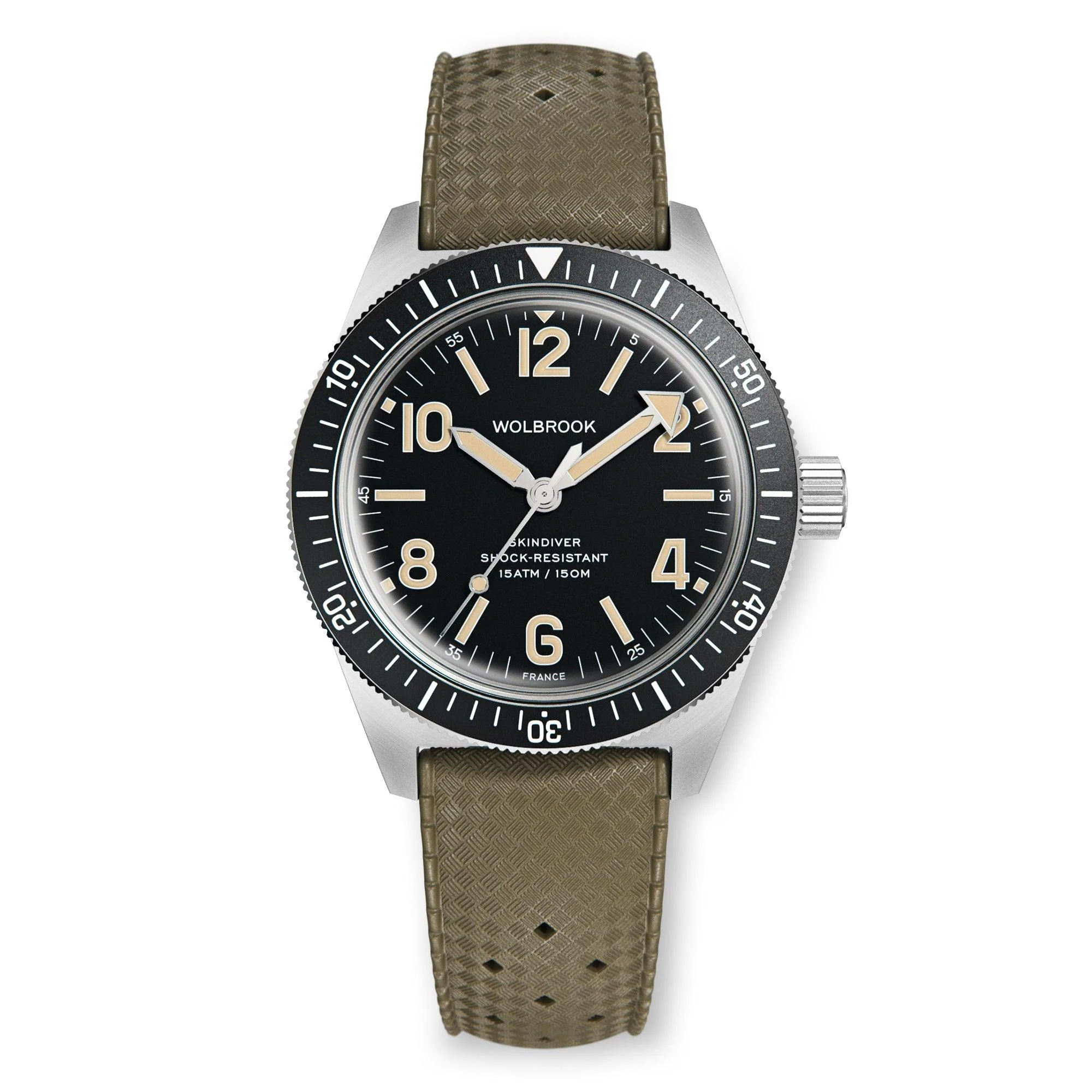 Skindiver II Automatic Dive Watch - Green Lum & Black Dial
