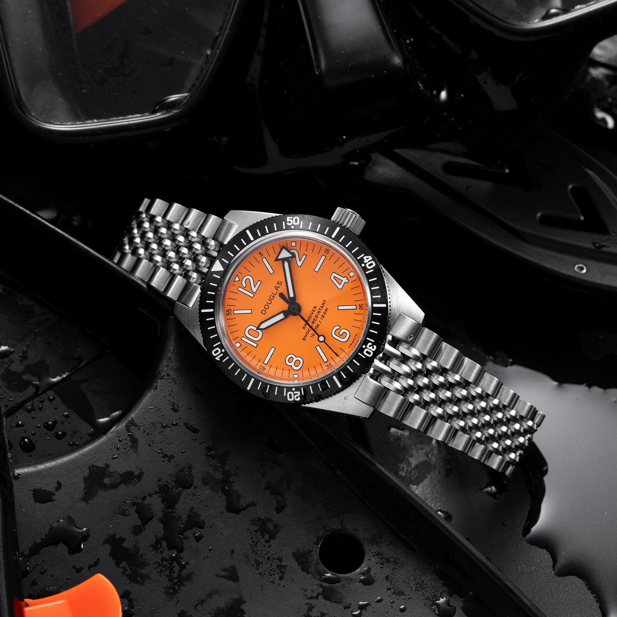 Skindiver Professional Tool-Watch - Orange Dial thumbnail 2