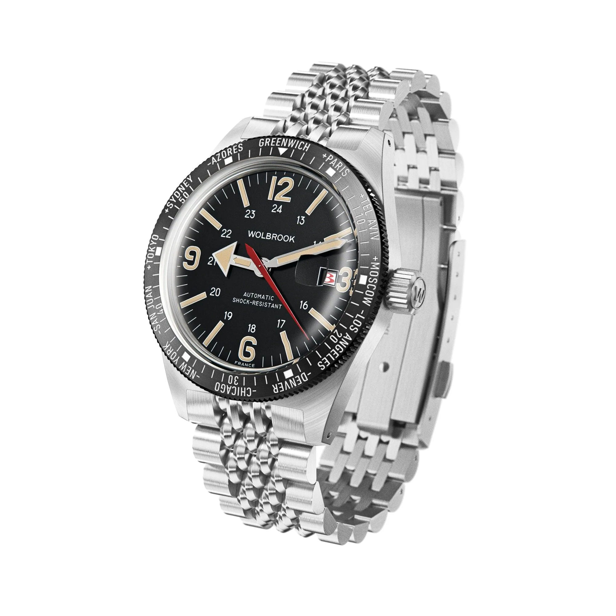 Skindiver WT Automatic Watch - Black Bezel & Vintage Lum thumbnail 2