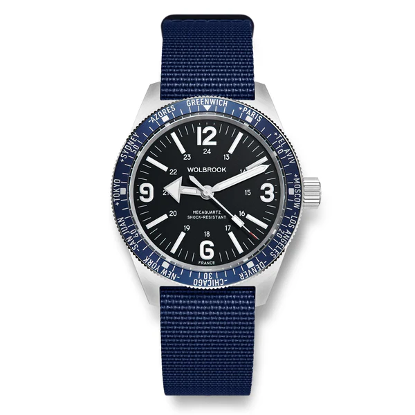 Skindiver WT Mecaquartz Watch - Blue, Black & Steel thumbnail 2