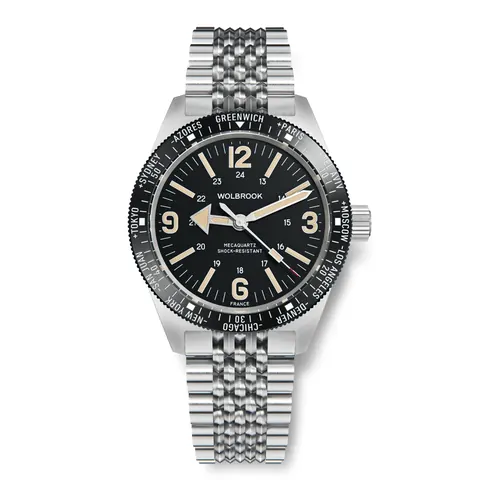 Skindiver WT Mecaquartz Watch - Vintage & Black PVD Bezel