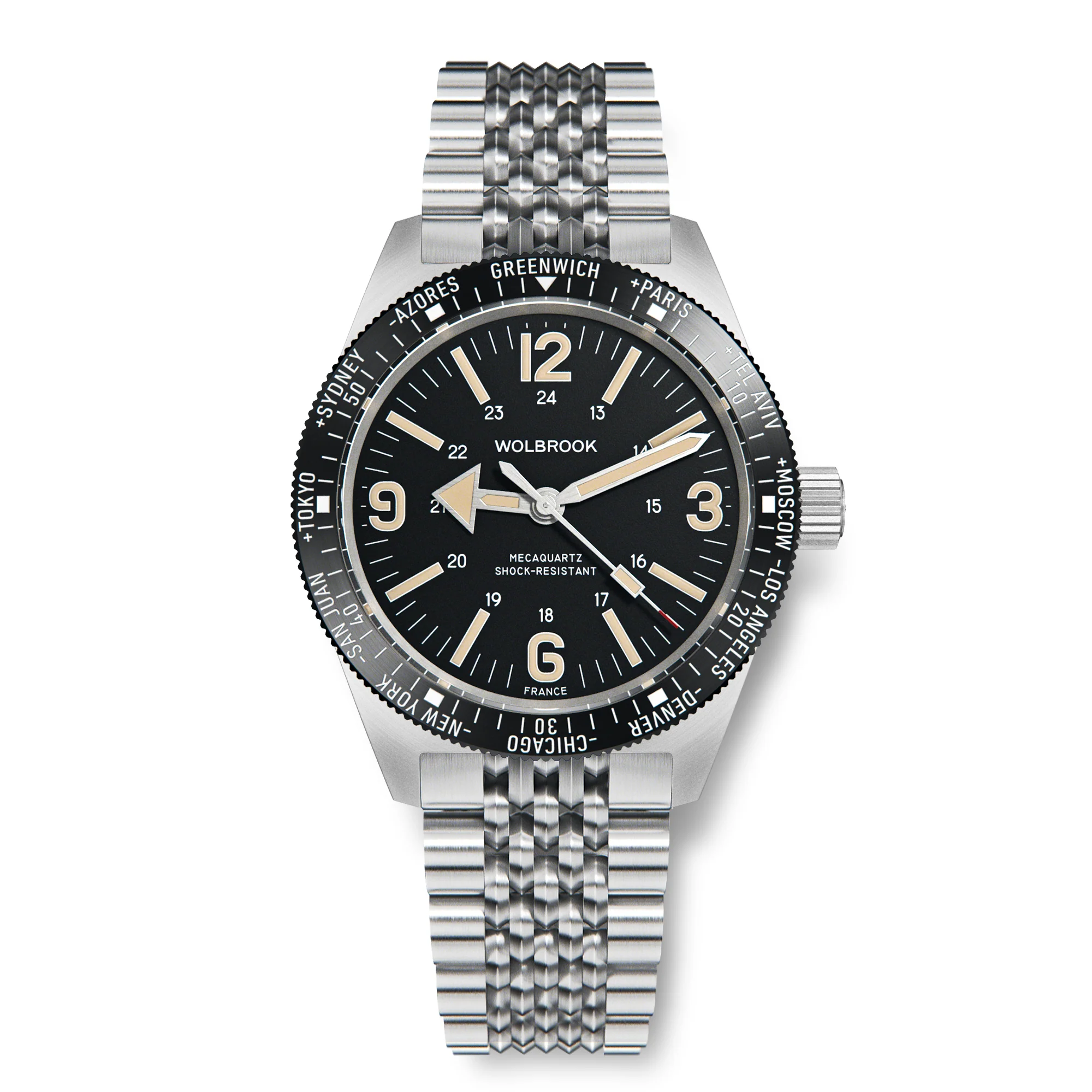 Skindiver WT Mecaquartz Watch - Vintage & Black PVD Bezel