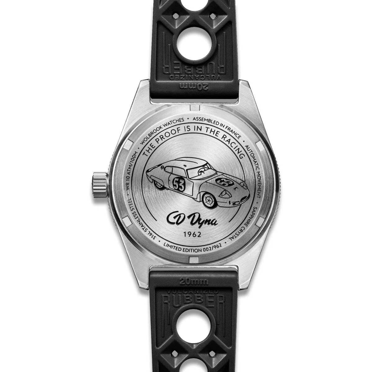 Wolbrook Grand Prix WT Automatic Racing Watch - Red Bezel - Charles Deutsch CD Dyna 1962 Limited Edition selected view