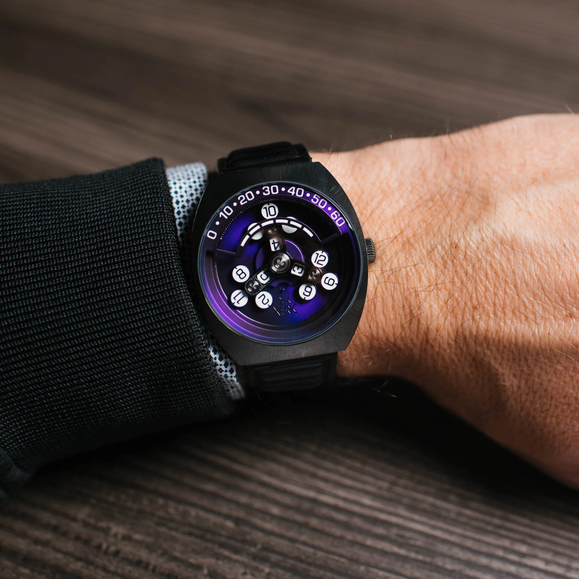 Scrambler Automatic Wandering Hour Gunmetal Purple thumbnail 4