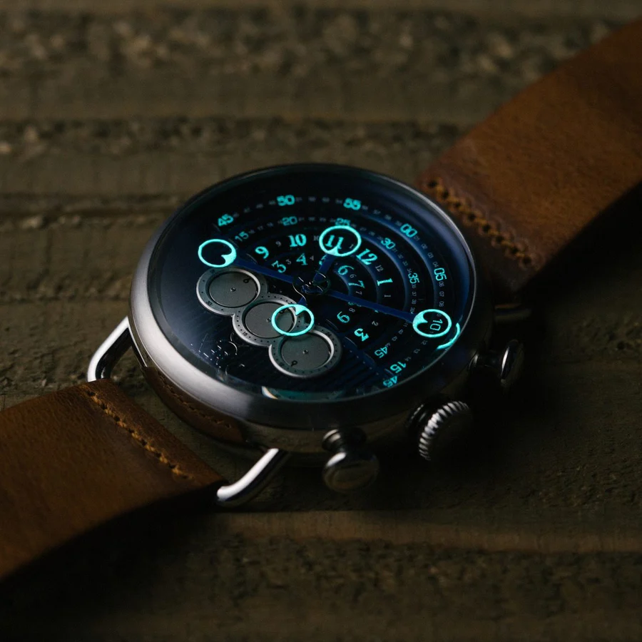 Halograph Chrono Sapphire Silver Navy thumbnail 2