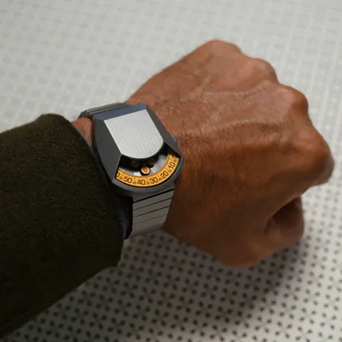 Retronaut Automatic Wandering Hour Matte Gunmetal Orange