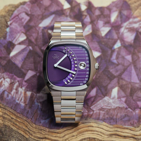 Timeline Retrograde Automatic Purple