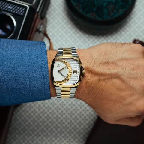 Timeline Retrograde Automatic Two-tone Gold Silver