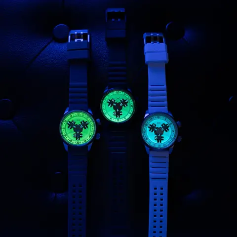 Vendetta II Automatic Wandering Hour Black Cyan Lume