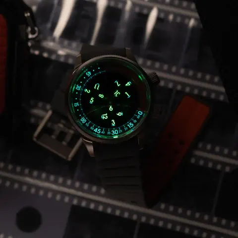 Vendetta II Automatic Wandering Hour Gray Orange