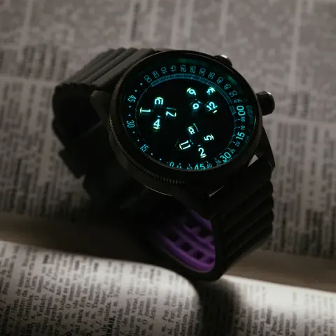 Vendetta II Automatic Wandering Hour Gunmetal Purple
