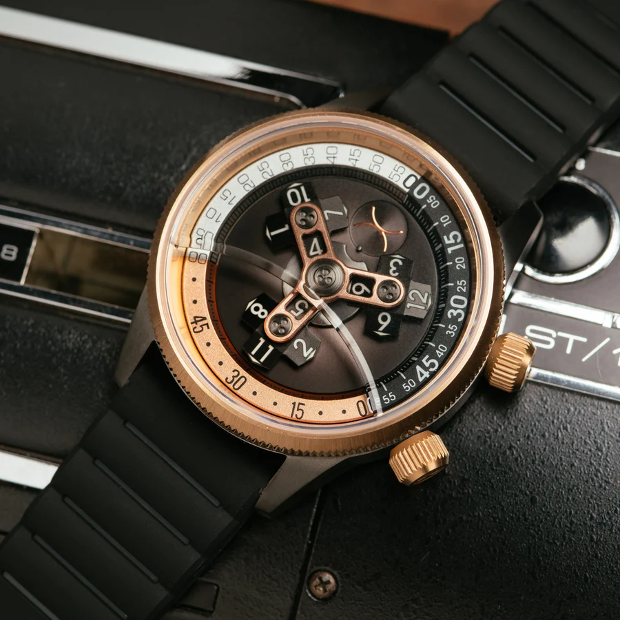 Vendetta II Automatic Wandering Hour Gunmetal Rose Gold thumbnail 2