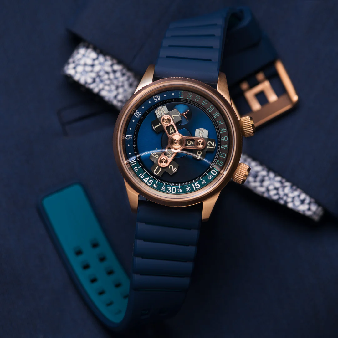 Vendetta II Automatic Wandering Hour Rose Gold Indigo thumbnail 2