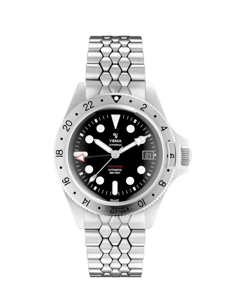 Superman Worldtime GMT Steel Scales Slim Edition thumbnail 2
