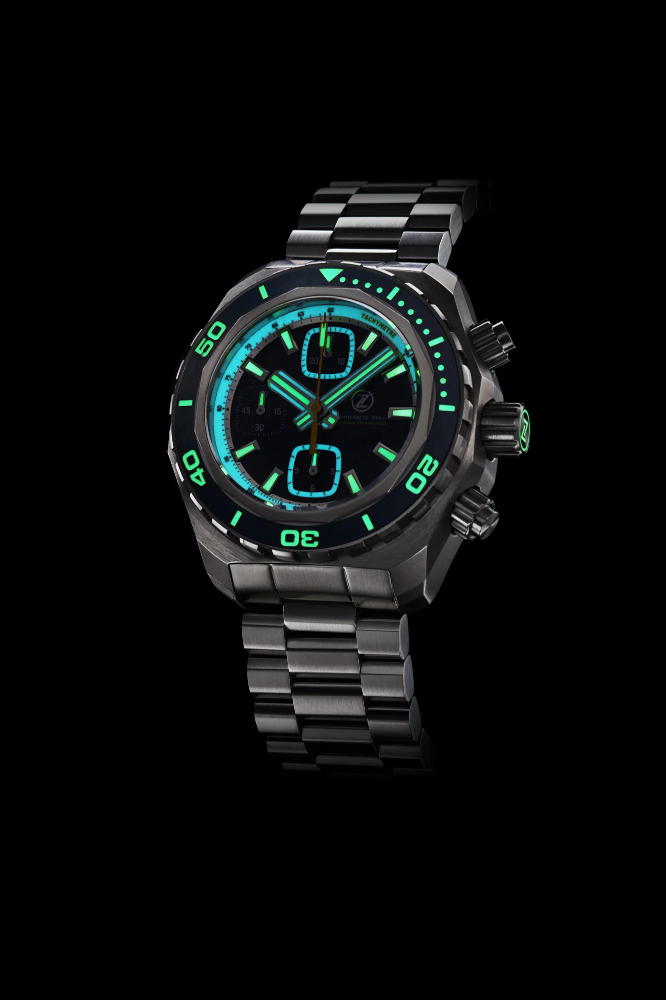Hammerhead Chrono 1000m Diver Bronze Meteorite thumbnail 2