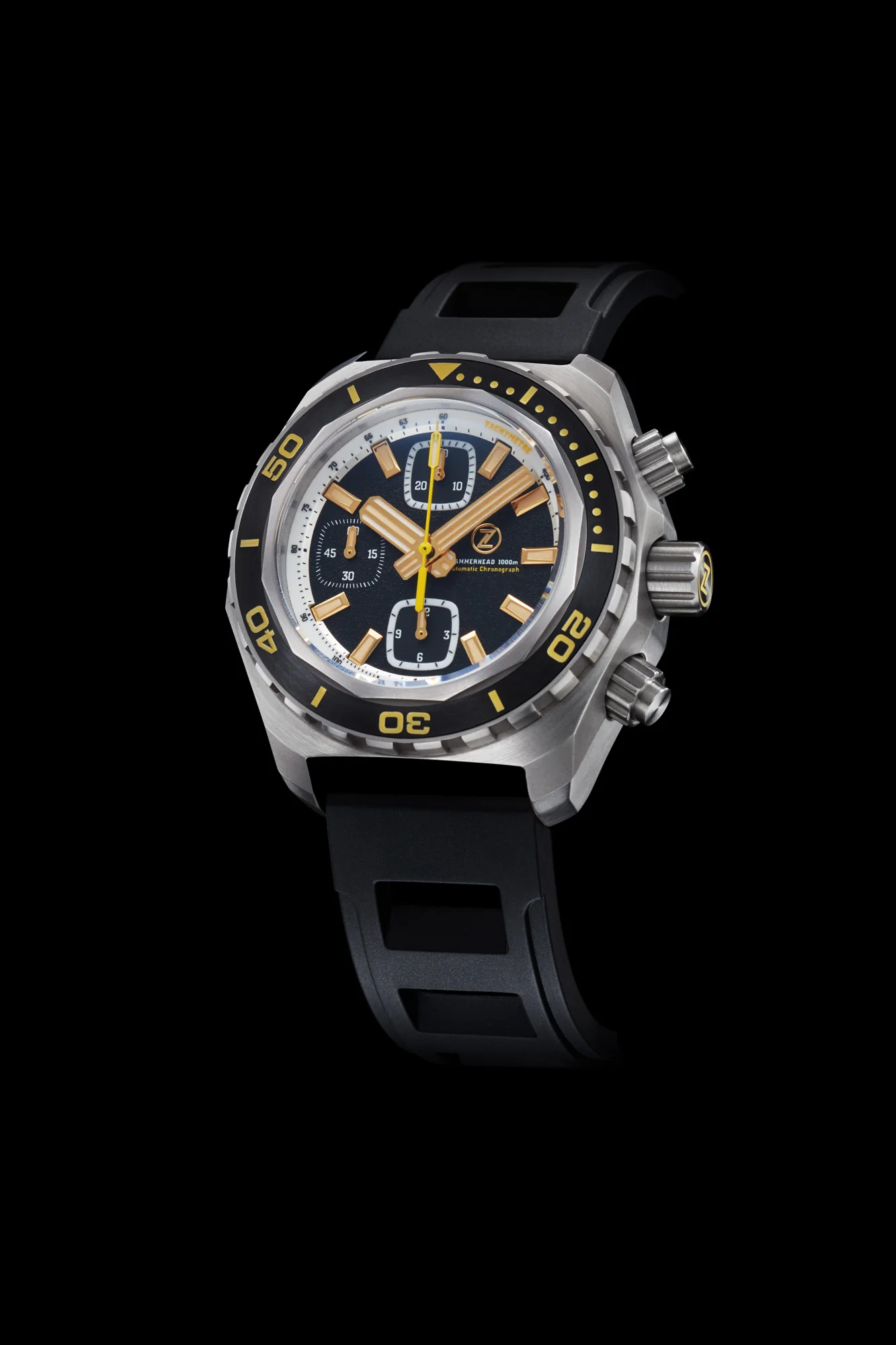 Hammerhead Chrono 1000m Diver SS Black Sand thumbnail 2